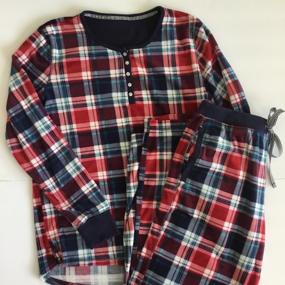 Nautica Other - Nautica Women’s 2 Piece Fleece Pajama’s Plaid Size S
